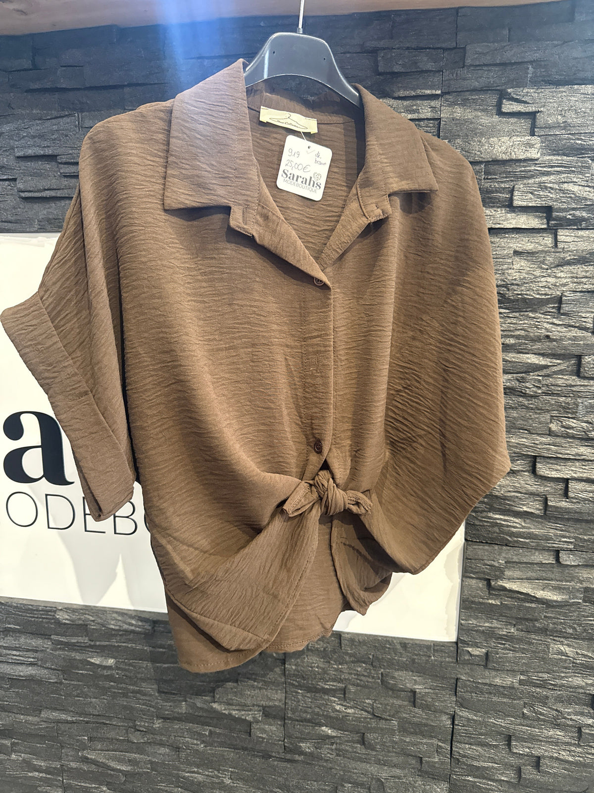 BASIC BLUSE -919- DUNKELBRAUN